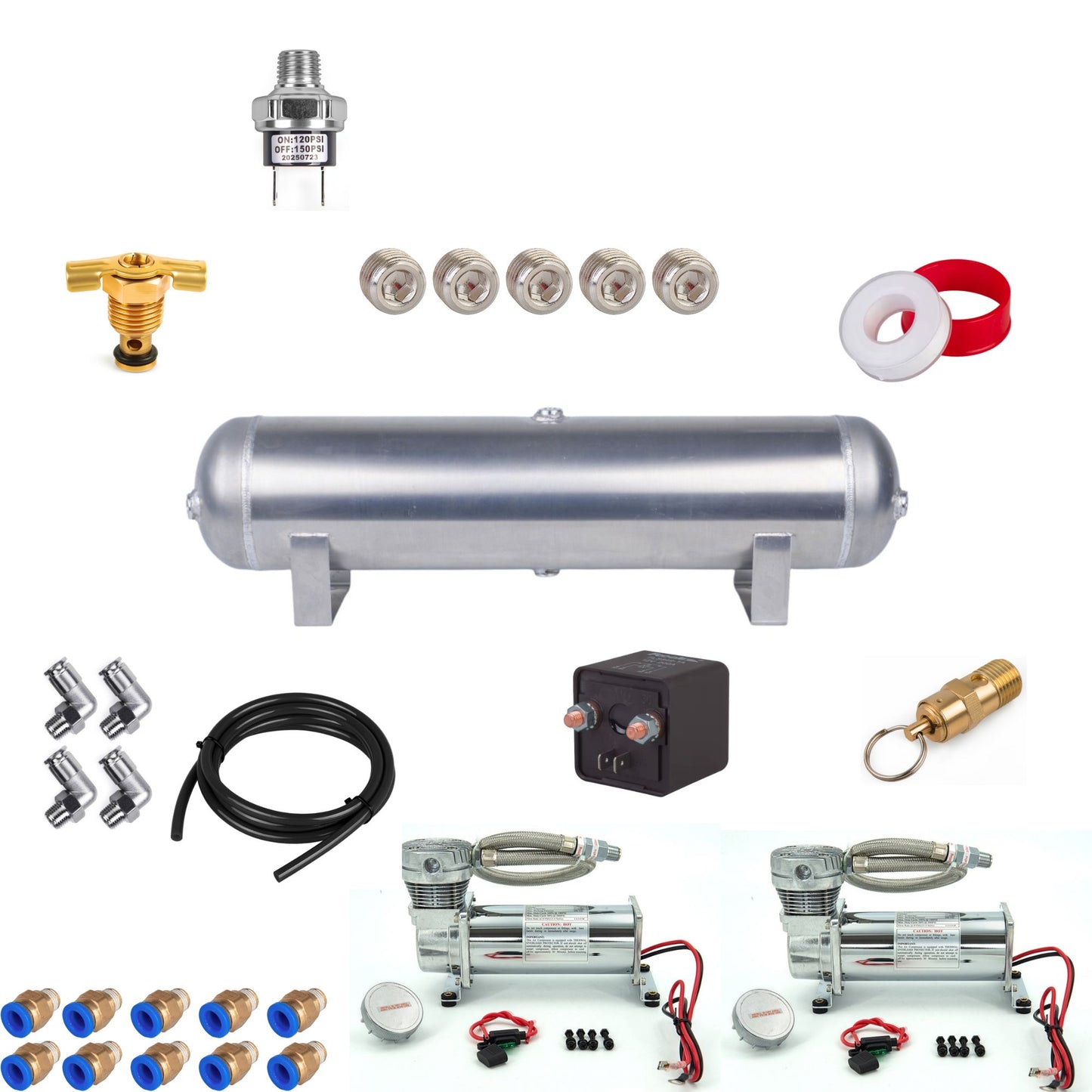 Luft-Kit inkl Tank, Kompressorer & Tillbehör (Leo)